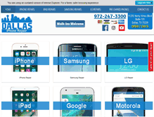 Tablet Screenshot of dallasiphonerepair.com